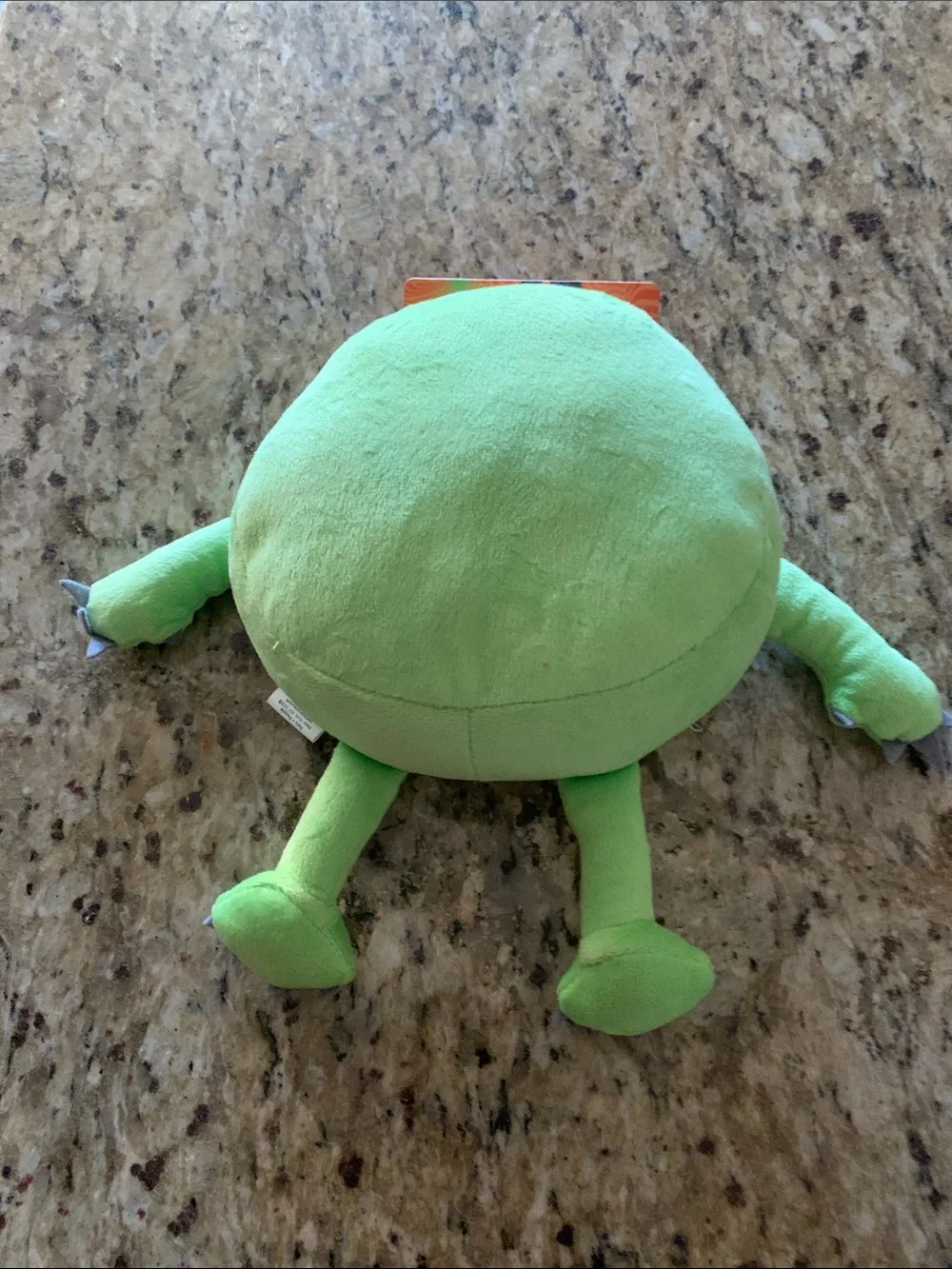 Plush One-Eyed Monster Dog Toy - Bright Lime Green